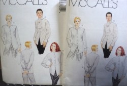 7374 MCCALLS LS BACK TIE COLLAR BUTTON SHIRT PATTERN 6-16 4 SZ